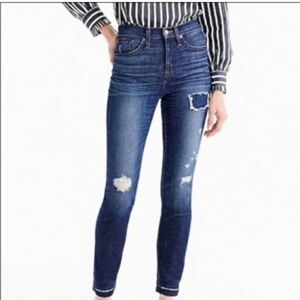 J Crew Lookout High Rise Skinny Jeans distressed